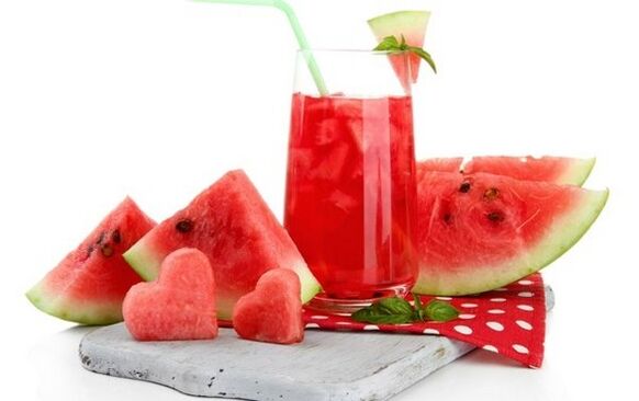 vandmelon og vandmelonjuice til vægttab